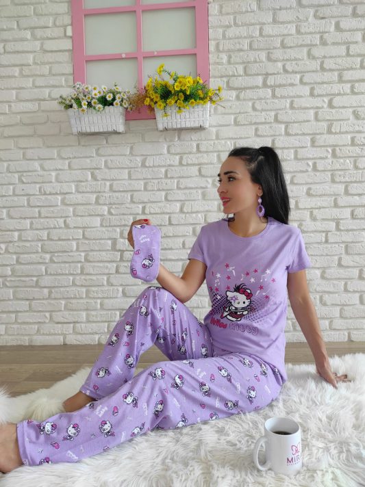 Hello Kitty Pijama Takımı (lila)