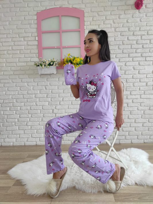 Hello Kitty Pijama Takımı (lila)