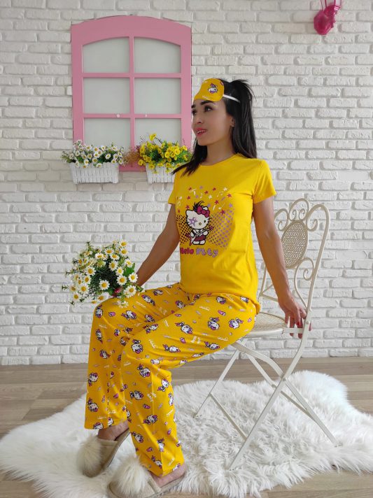 Hello Kitty Pijama Takımı (sarı)