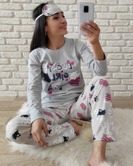 Lucky Pijama Takımı (Gri)