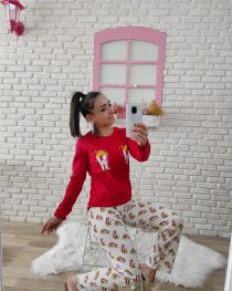 Pop Corn Pijama Takımı (Kırmızı Yeni)